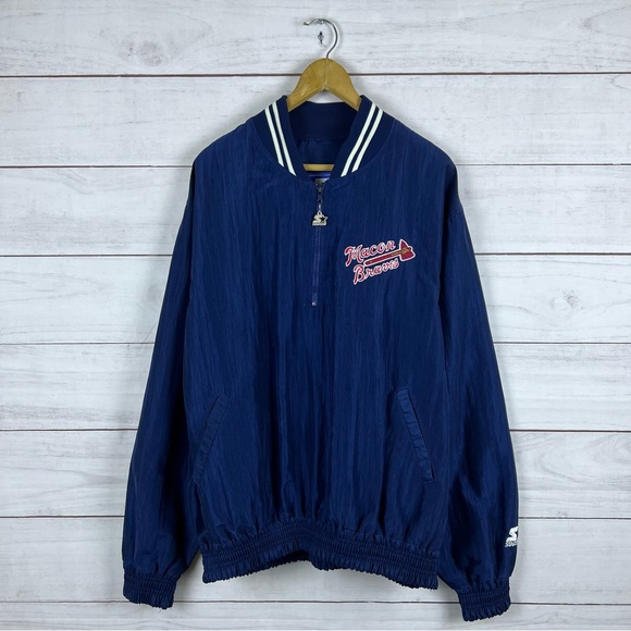 STARTER Other - Vintage RARE 1990s Macon Braves Minor League Baseball Starter Windbreaker XL
